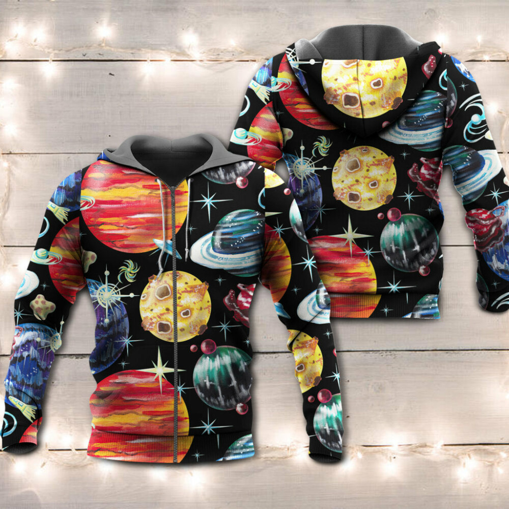 Planet Black Art Style - Hoodie - Owl Ohh - Owl Ohh