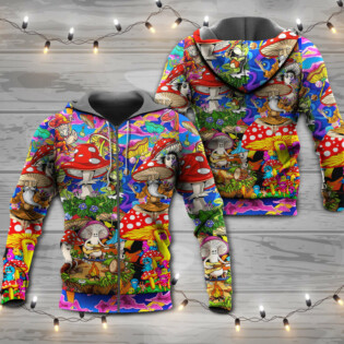 Hippie Mushroom Happy Together - Hoodie - Owl Ohh - Owl Ohh