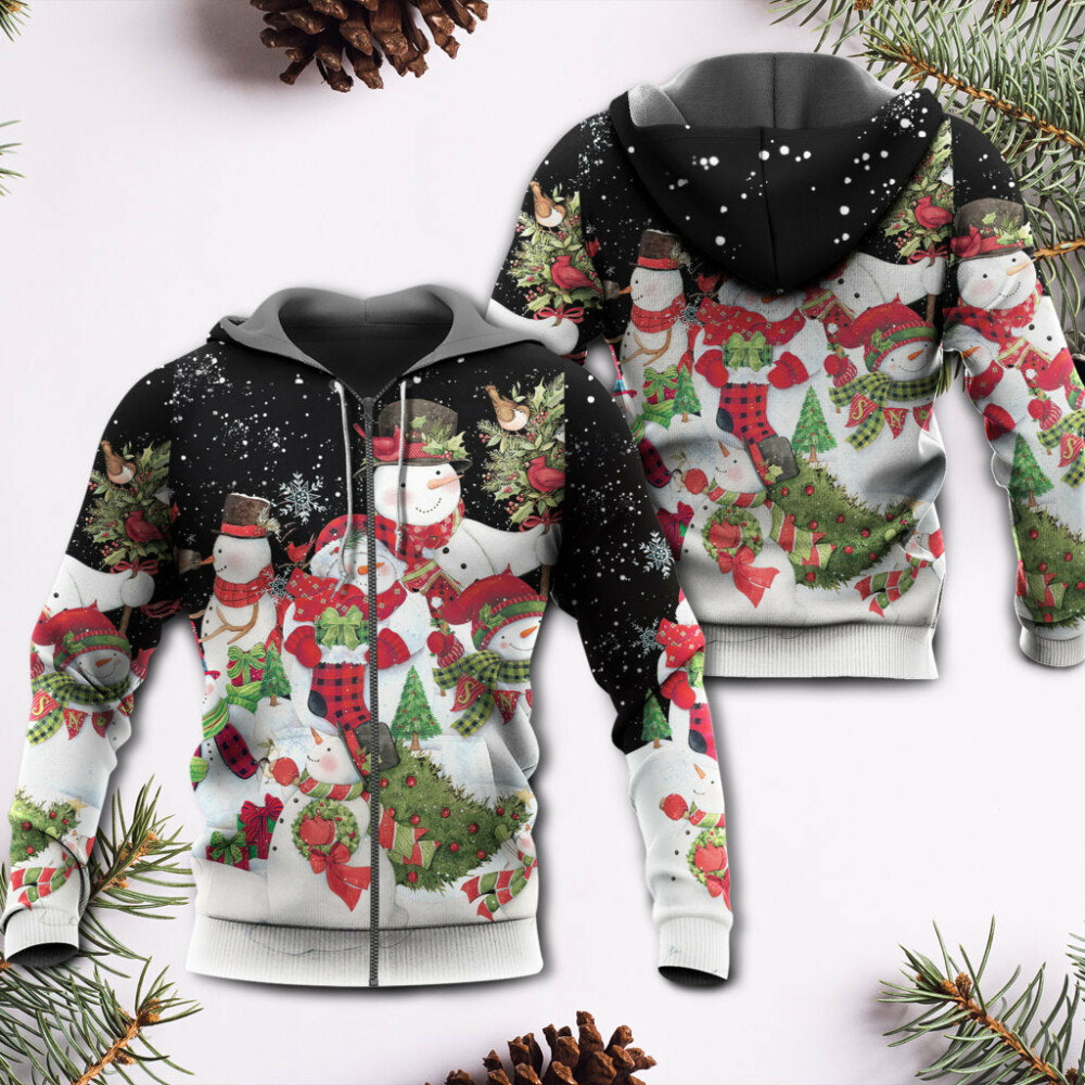 Christmas Cutie Snowman Happy Xmas Cardinal - Hoodie - Owl Ohh - Owl Ohh
