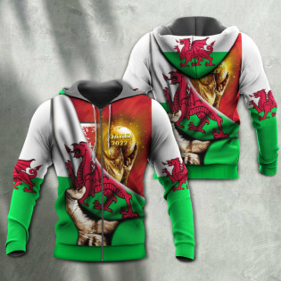 World Cup Qatar 2022 Wales Will Be The Champion Flag Vintage - Hoodie - Owl Ohh - Owl Ohh
