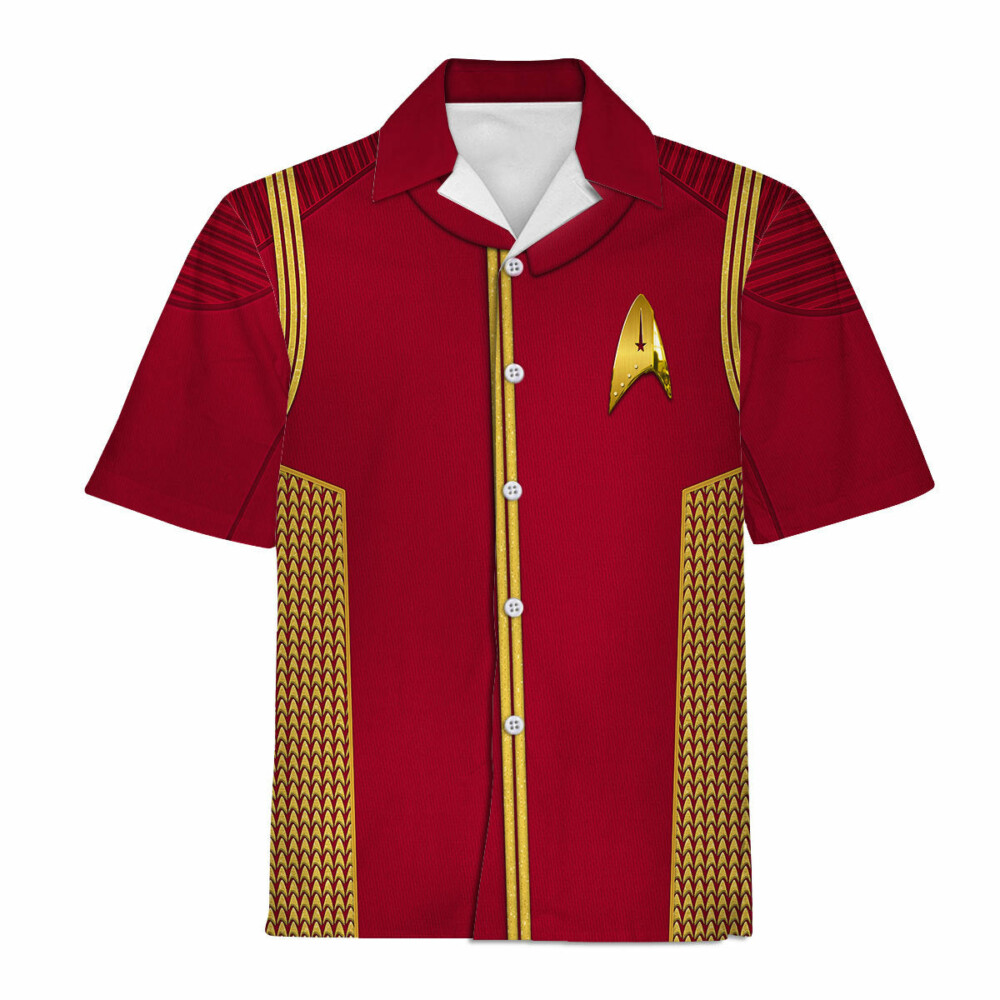 Star Trek Operations Lieutenant Commander Gold Cool - Hawaiian Shirt