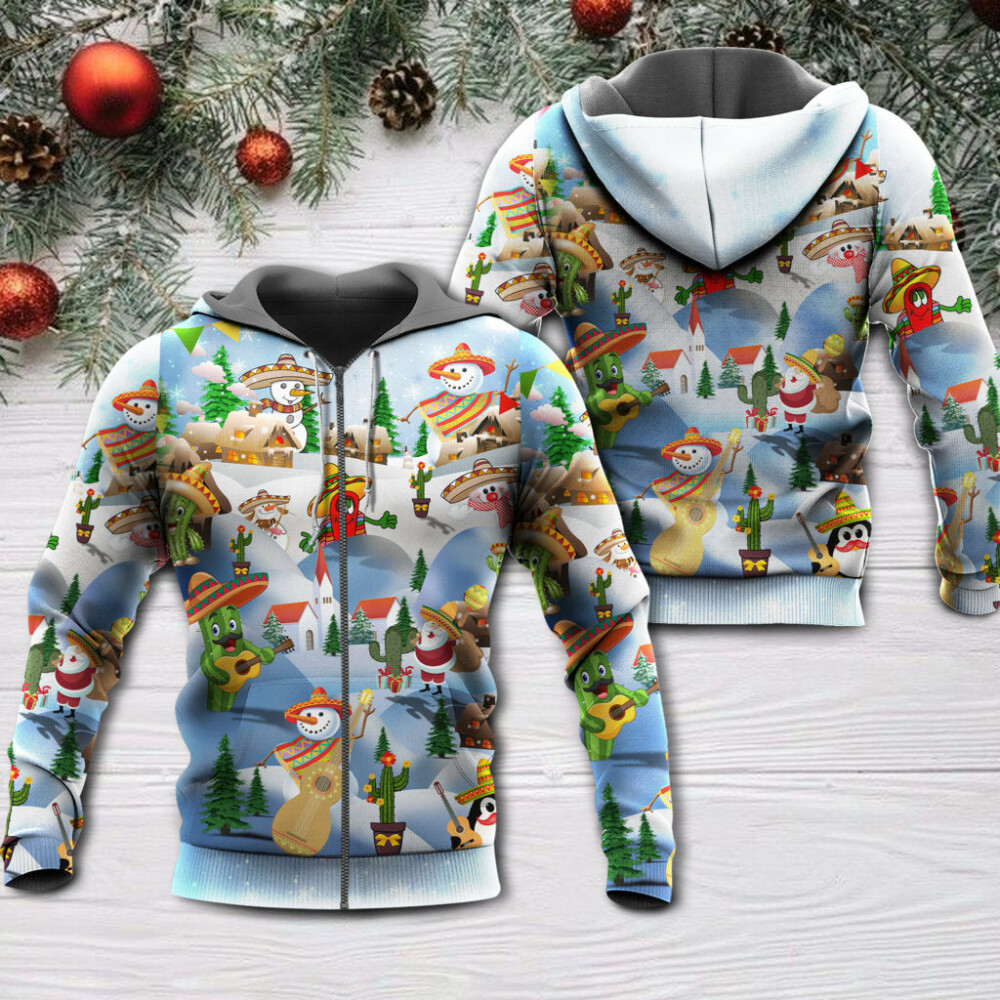 Christmas Mexican Say Merry Xmas - Hoodie - Owl Ohh - Owl Ohh