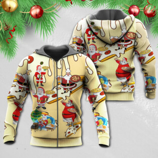 Christmas Santa Eating Pizza. It's Yummy - Hoodie - Owl Ohh - Owl Ohh