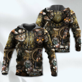 Cat Steampunk Art It's All About Magic - Hoodie - Owl Ohh - Owl Ohh