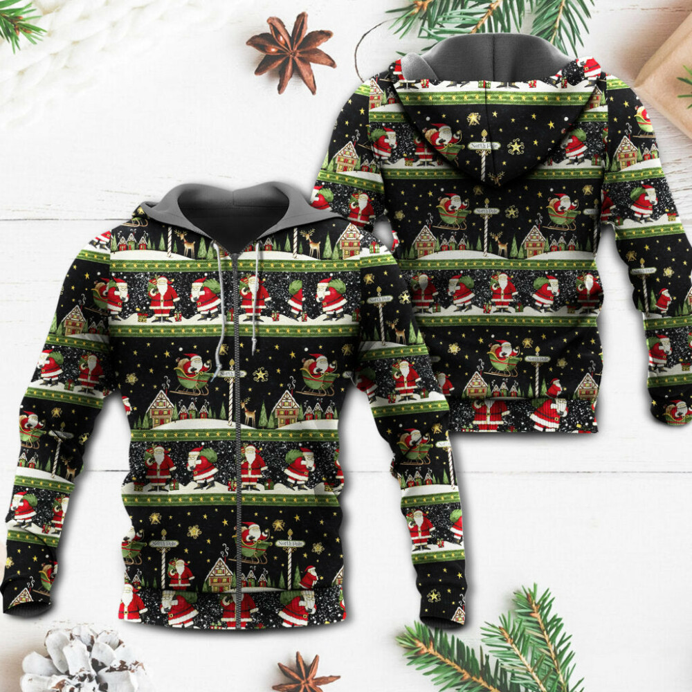 Christmas Santa Claus Big Night - Hoodie - Owl Ohh - Owl Ohh