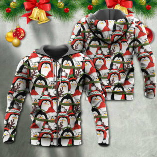 Christmas Penguin Cute Christmas Holiday - Hoodie - Owl Ohh - Owl Ohh