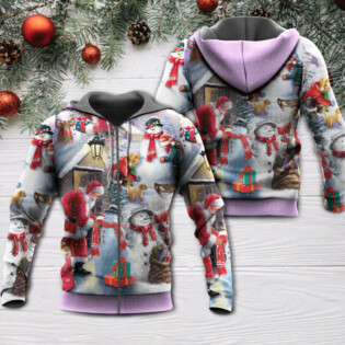 Christmas Santa Claus Build Snowman Gift For You - Hoodie - Owl Ohh - Owl Ohh
