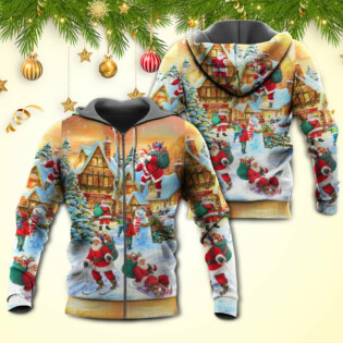 Christmas Santa Claus In The Town Xmas Is Coming - Hoodie - Owl Ohh - Owl Ohh