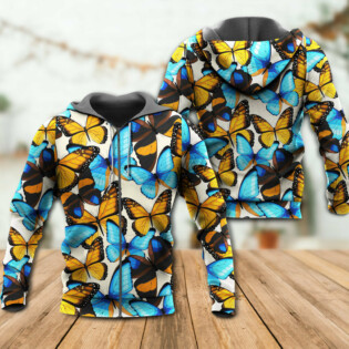 Butterfly Abstract Colorful Vintage - Hoodie - Owl Ohh - Owl Ohh