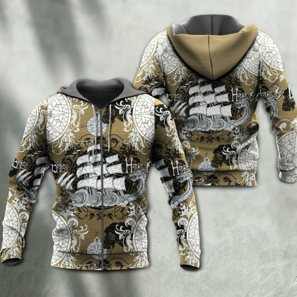 Dragon Old Ship Vintage Anchor Sea Life - Hoodie - Owl Ohh - Owl Ohh