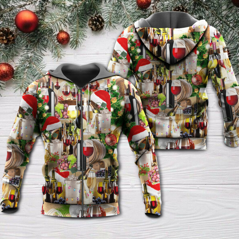 Christmas Wine For A Christmas Night - Hoodie - Owl Ohh - Owl Ohh