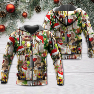 Christmas Wine For A Christmas Night - Hoodie - Owl Ohh - Owl Ohh