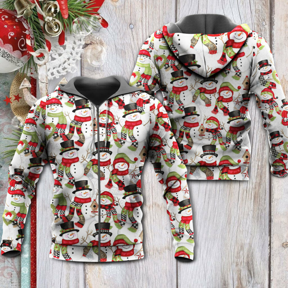 Christmas Snowman Family Happy Christmas - Hoodie - Owl Ohh - Owl Ohh