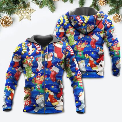 Socks Christmas Tree Merry Xmas Seasons Of Joy - Hoodie - Owl Ohh - Owl Ohh
