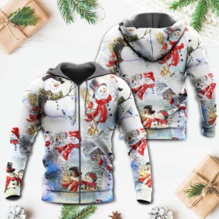 Snowman Christmas Merry Xmas - Hoodie - Owl Ohh - Owl Ohh