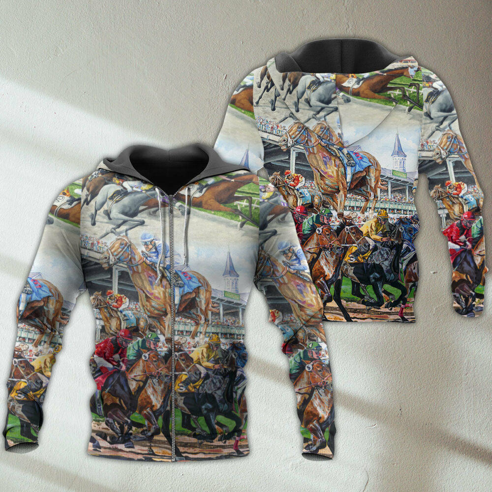 Horse Racing Be Strong Be Brave - Hoodie - Owl Ohh - Owl Ohh
