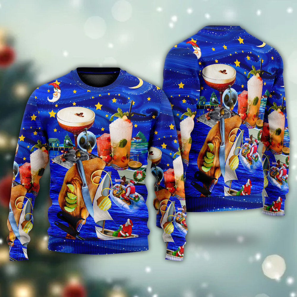Cocktail Christmas Merry Christmas - Sweater - Ugly Christmas Sweaters - Owl Ohh - Owl Ohh
