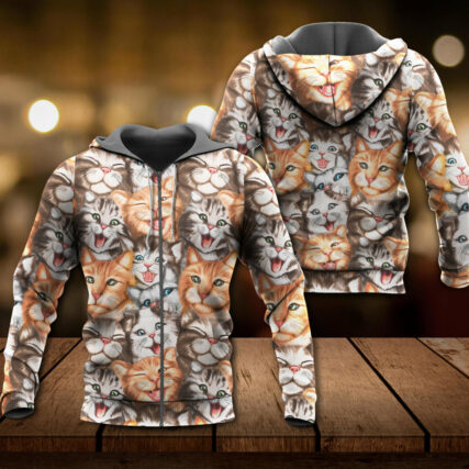 Cat Cute Happy Life With Funny Little Cat - Hoodie - Owl Ohh - Owl Ohh