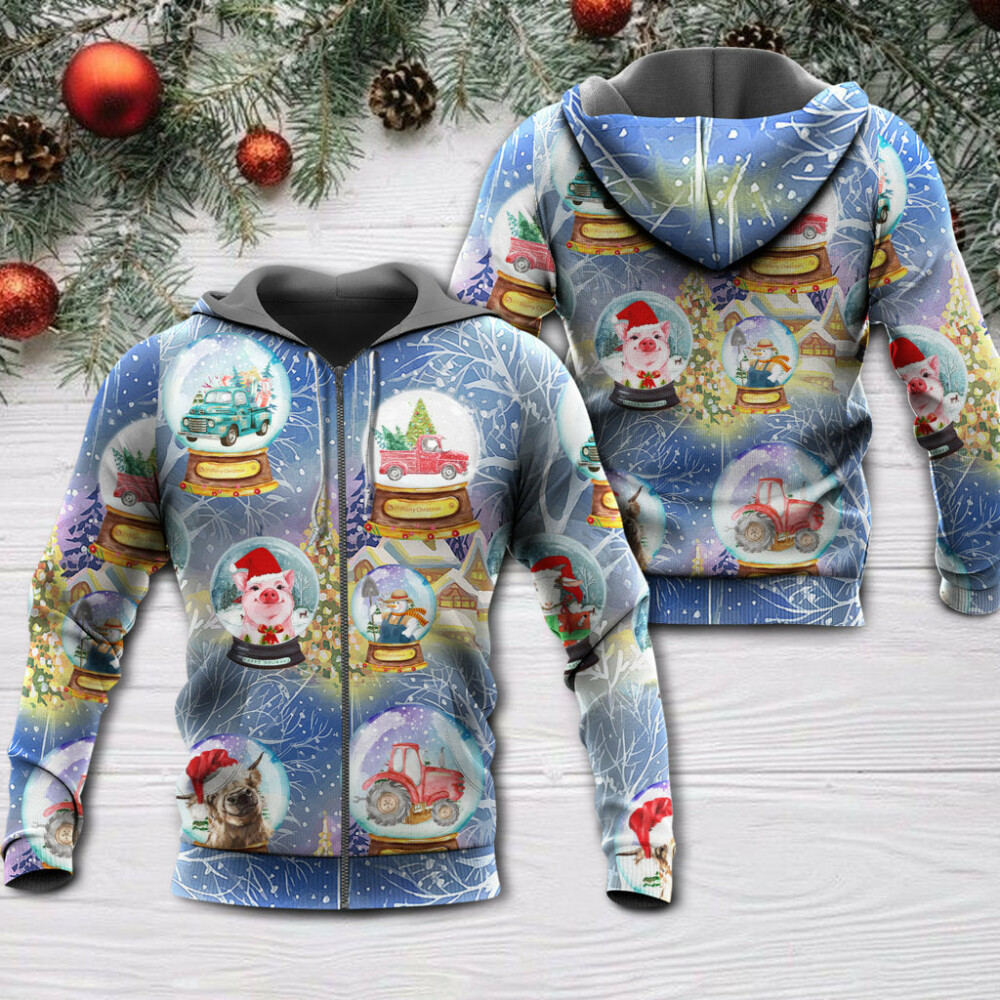 Christmas Farmer Xmas Funny Global - Hoodie - Owl Ohh - Owl Ohh