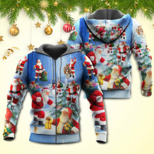 Christmas Santa Claus Is Coming Story Night Art Style - Hoodie - Owl Ohh - Owl Ohh
