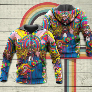 Hippie Rock Music Colorful - Hoodie - Owl Ohh - Owl Ohh