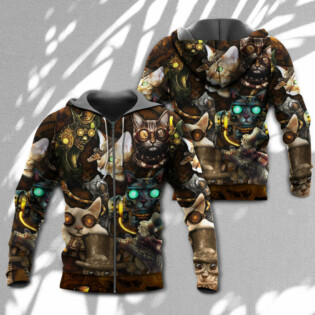 Cat Steampunk Art Steal Heart - Hoodie - Owl Ohh - Owl Ohh