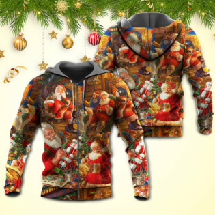 Christmas Funny Santa Claus Gift Xmas Is Coming Art Style - Hoodie - Owl Ohh - Owl Ohh