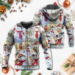 Christmas Snowman Merry Xmas - Hoodie - Owl Ohh - Owl Ohh