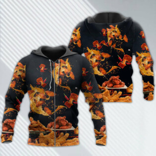 Food Chicken Wing Fast Food Delicious - Hoodie - Owl Ohh - Owl Ohh