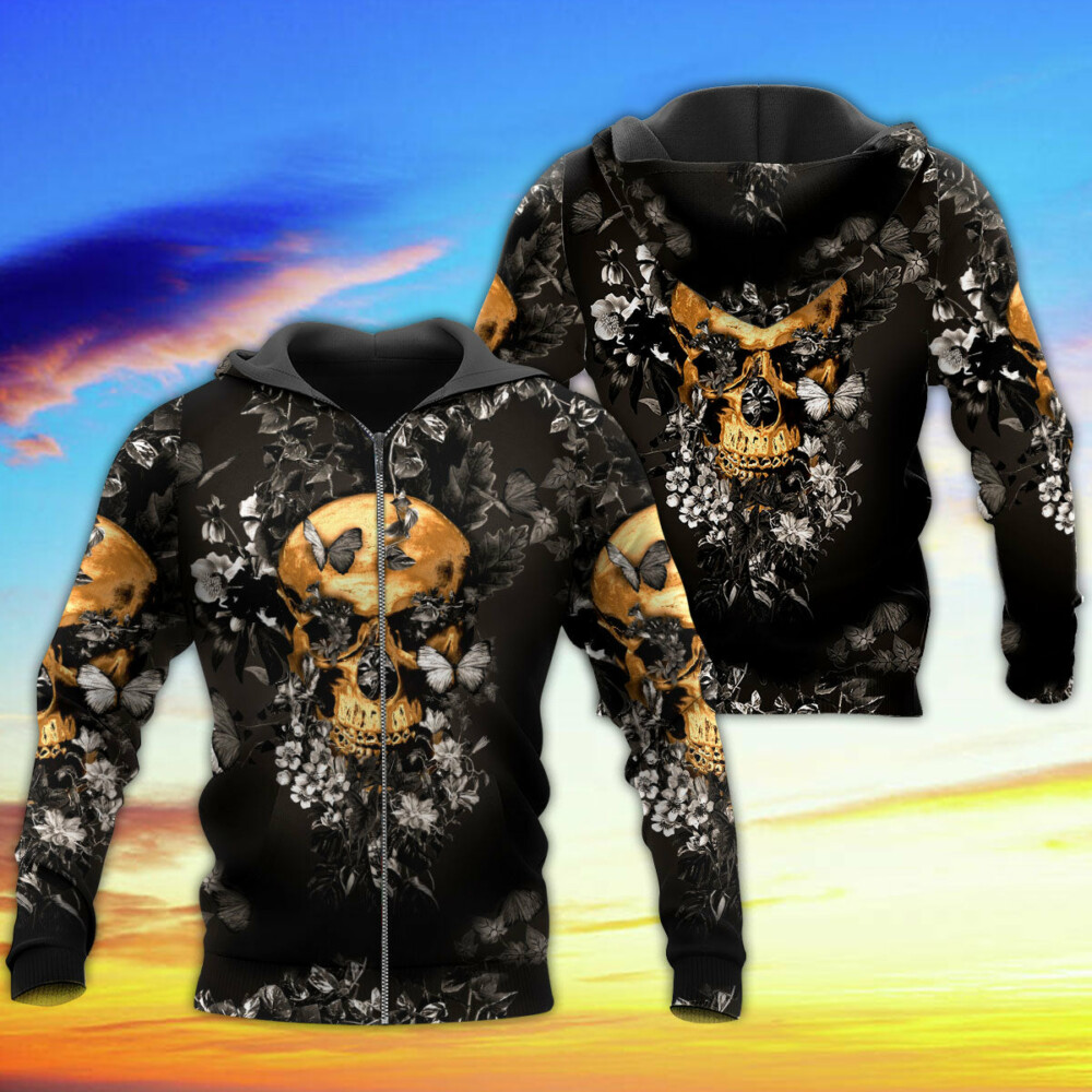 Skull Flowers Grow Out Of Dark Moments - Hoodie - Owl Ohh - Owl Ohh