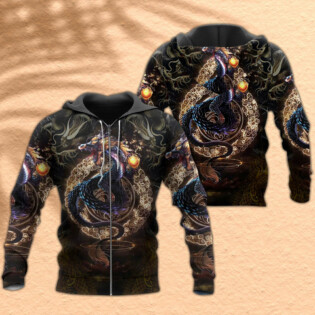 Dragon Golden Japanese Dragon - Hoodie - Owl Ohh - Owl Ohh