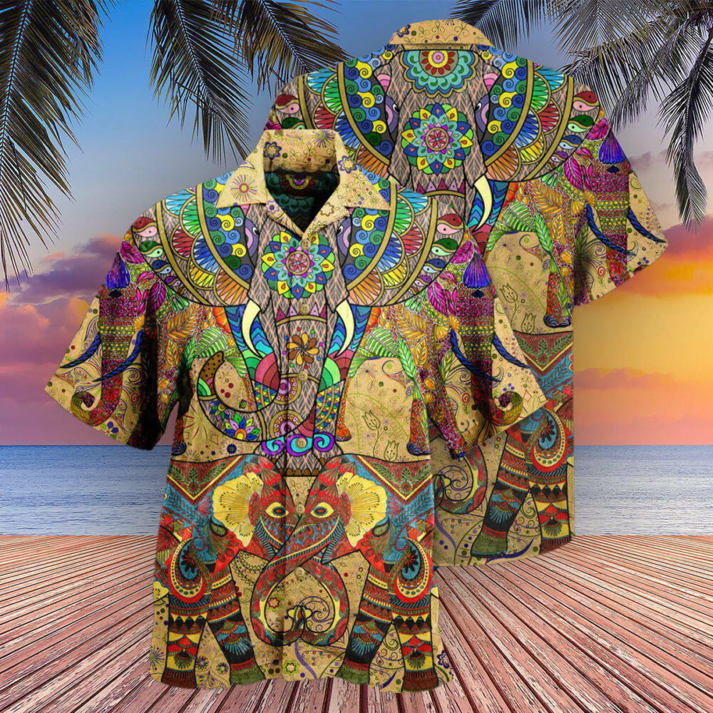 Elephant The Colorful Vintage - Hawaiian Shirt - Owl Ohh - Owl Ohh