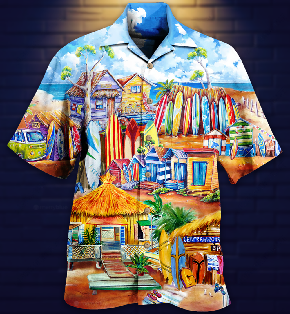 Surfing Store And Beach - Hawaiian Shirt - Owl Ohh - Owl Ohh