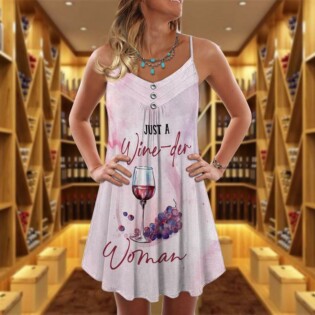 Wine And Summer Vibes Just A Wine - Summer Dress - Owl Ohh - Owl Ohh