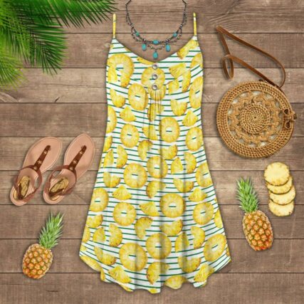 Fruit Pineapple Tropical Vibes Happier - Summer Dress - Owl Ohh - Owl Ohh