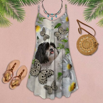 Dog Daisy Butterfly Shih Tzu - Summer Dress - Owl Ohh - Owl Ohh
