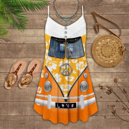 Hippie Van Retro Colorful Style - Summer Dress - Owl Ohh - Owl Ohh