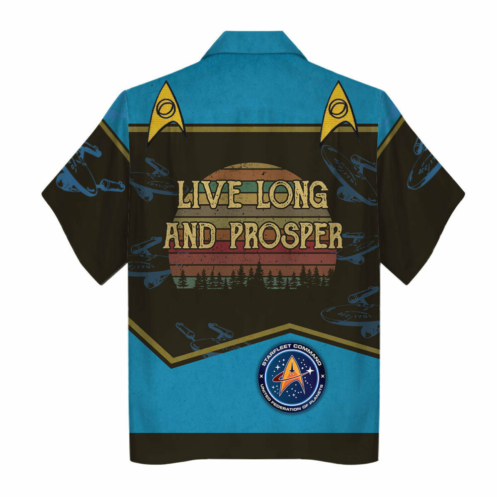 Star Trek Live Long And Prosper Sunset Retro Vintage Cool - Hawaiian Shirt