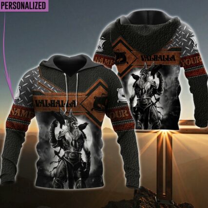 Viking Warrior And Odin Valhalla Limited Custom - Hoodie - Owls Matrix - BOMJ01NGA080421