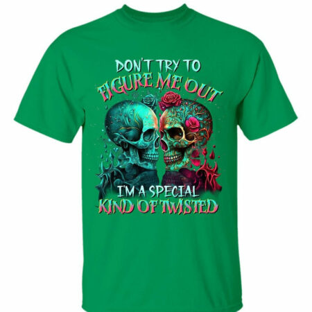 DON'T TRY TO FIGURE ME OUT SKULL COTTON SHIRT - TLTR0604233