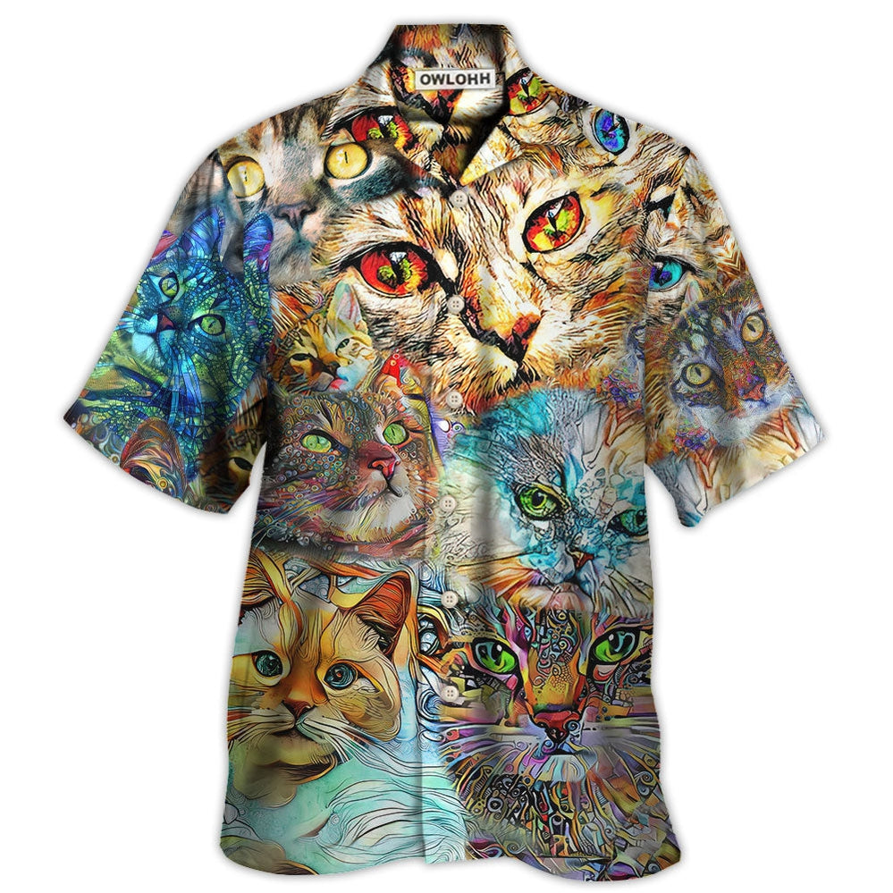 Cat Real Love Cats - Hawaiian Shirt - Owl Ohh - Owl Ohh