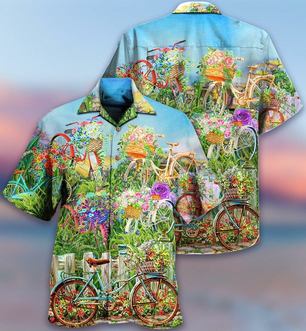 Bike Love Flowers So Much - Hawaiian Shirt - Owl Ohh - Owl Ohh