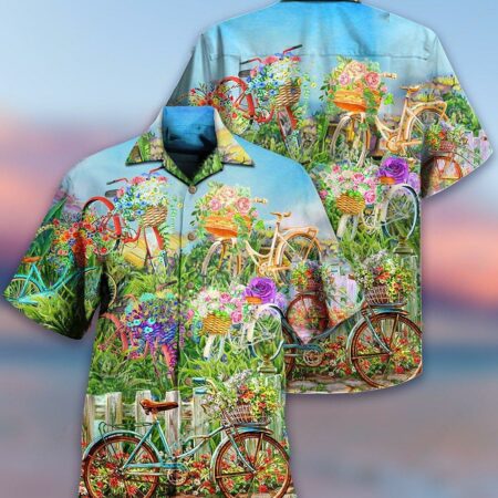 Bike Love Flowers So Much - Hawaiian Shirt - Owl Ohh - Owl Ohh