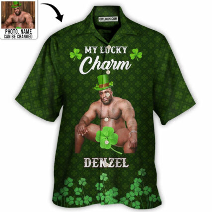 St Patrick's Day My Lucky Charm Custom Photo Personalized - Hawaiian Shirt - Personalized Photo Gifts for men and women, kids - Owl Ohh