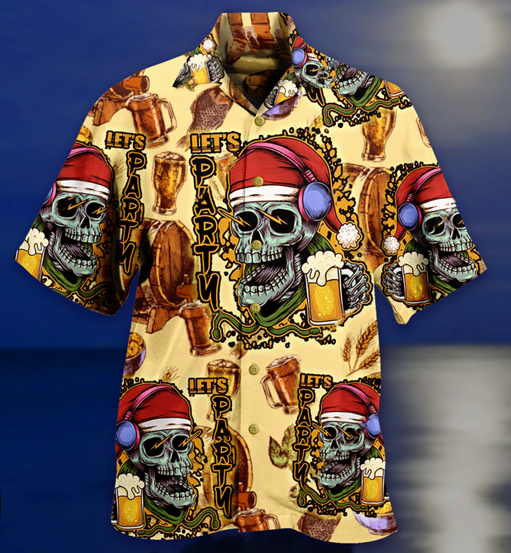 Skull Merry Xmas - Hawaiian Shirt - Owl Ohh - Owl Ohh