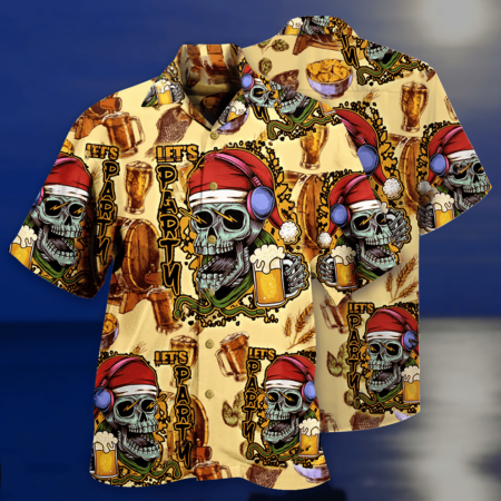 Skull Merry Xmas - Hawaiian Shirt - Owl Ohh - Owl Ohh
