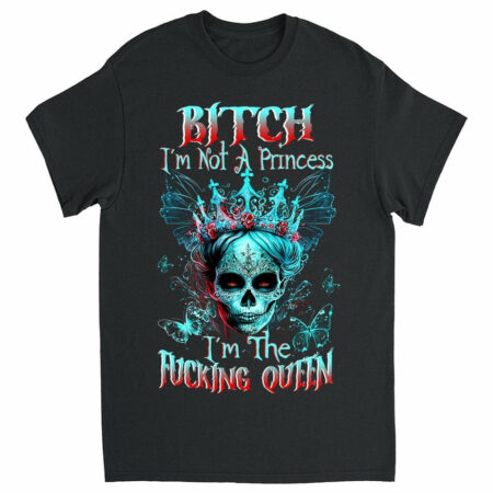 I'M THE F QUEEN SUGAR SKULL COTTON SHIRT - TLTW0604232