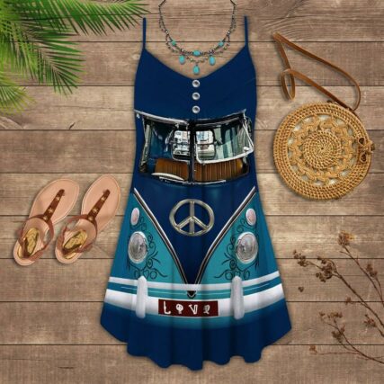 Hippie Van Retro Cool Love - Summer Dress - Owl Ohh - Owl Ohh
