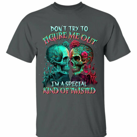DON'T TRY TO FIGURE ME OUT SKULL COTTON SHIRT - TLTR0604233