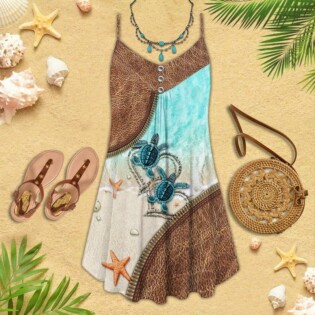 Turtle Love Beach Leather Style - Summer Dress - Owl Ohh - Owl Ohh